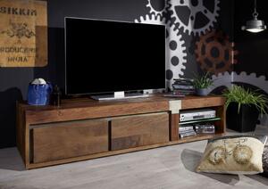 Mobile TV in legno di Mango 180x48x39 marrone laccato AMSTERDAM #01