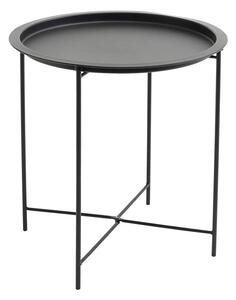 Tavolino da Giardino Ø44xH51 cm in Metallo Lauren Nero