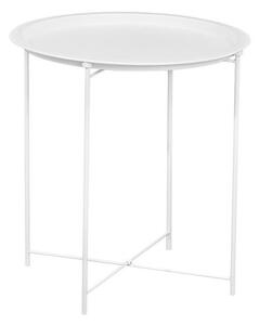Tavolino da Giardino Ø44xH51 cm in Metallo Lauren Bianco