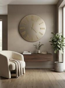 Orologio Da Muro 60 cm SIRIO Quadrante Satinato Bronzo Diametro 60 cm lancette in metallo numeri colore Bronzo Metallizzato a rilievo