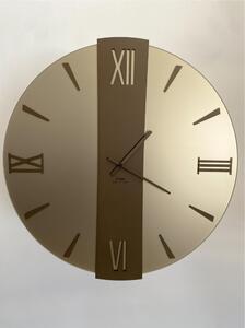 Orologio Da Muro 60 cm VEGA Quadrante Satinato Bronzo Diametro 60 cm lancette in metallo numeri colore Bronzo Metallizzato a rilievo lastra centrale
