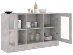 VidaXL Mobile porta dischi grigio cemento 84,5x38x48 legno multistrato  Armadi 