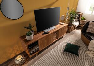 Mobile TV in legno di Teak 180x45x60 Teak naturale grezzo BUTON #104