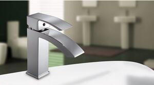 Miscelatore per lavabo design curvo finitura cromata | Lison-L - KAMALU