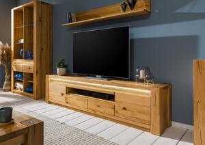 Mobile TV in legno di Quercia Selvatica 223,5x40x53 quercia naturale oliato KENT #132