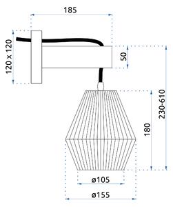 Lampada APP1149-1W Wood