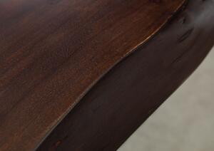 Tavolo da pranzo in legno acacia - laccato marrone / ferro X - argento mat 180x90x77 FREEFORM 5