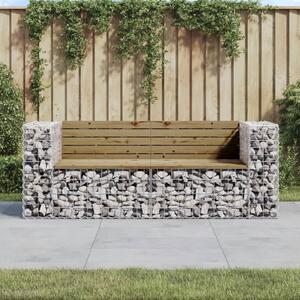 Panca da Giardino Design Gabbione 184x71x65,5cm Pino Impregnato
