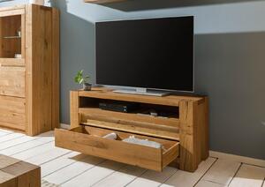KENT #309 Mobile Tv in legno di quercia selvatica - oliato / tabacco 123x40x53