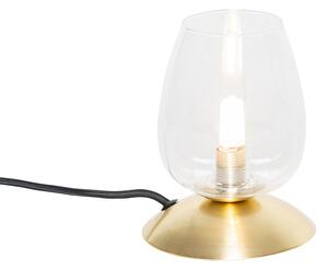 Lampada da tavolo classica oro con vetro - Elien