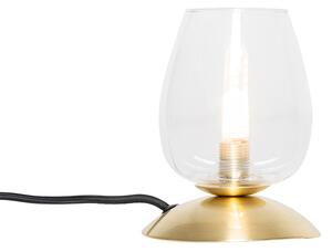Lampada da tavolo classica oro con vetro - Elien