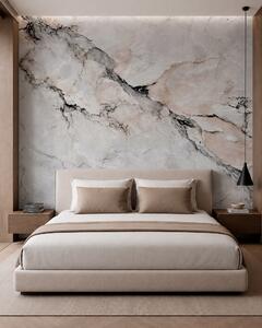 Carta da parati Struttura chiara del marmo con venature scure e beige, Carta da parati Buffer, w05884 : Uwalls.it