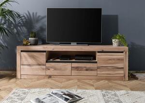 Mobile TV in legno di Quercia Selvatica/ Cerro 185x45x55 bianco oliato MONTREUX #231