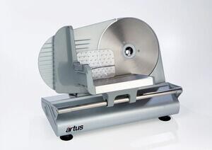 ARTUS Affettatrice Elettrica con Lama 22 cm in Acciaio Inox Motore 150 Watt Corpo in Acciaio - AF22 Reber