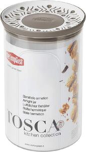 STEFANPLAST Barattolo Tondo ermetico 1.2 lt 12 x 18 cm Tosca Resina Tortora - 55450