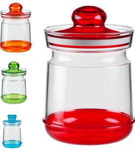 Cosmoplast Barattolo per alimenti 6x10 cm 125 cc in plastica trasparente colori assortiti - 30