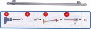 Artex Barra cucina + 6 ganci a S 16 mm Artik Acciaio cromato Metallo - 280300