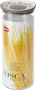 STEFANPLAST Barattolo Tondo ermetico 2.2 lt 12 x 28 cm Tosca Resina Tortora - 55500
