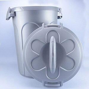 STEFANPLAST Bidone Spazzatura Pattumiera Rifiuti con Coperchio e Manici Capacit 46 Litri 45x40x61h cm colore Grigio - 70500
