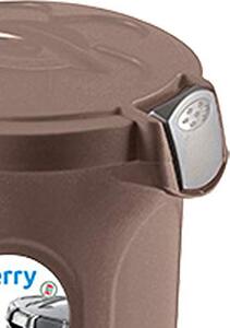STEFANPLAST Bidone Spazzatura Pattumiera Rifiuti con Coperchio e Manici Capacit 23 Litri 37x32x46h cm colore Tortora - 70325 Jerry