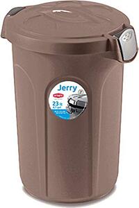 STEFANPLAST Bidone Spazzatura Pattumiera Rifiuti con Coperchio e Manici Capacit 23 Litri 37x32x46h cm colore Tortora - 70325 Jerry