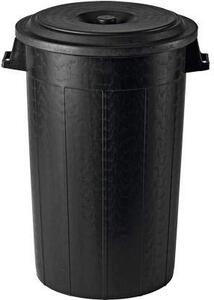 STEFANPLAST Bidone Spazzatura Pattumiera Rifiuti Plastica 50 litri senza Coperchio colore Nero - 25110