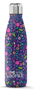 Steel Bottle Borraccia Termica Bottiglia 500 ml Finitura Floreale - Art Series Cartoon Flowers