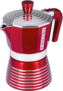 Pedrini Caffettiera 1 tazza Moka in Alluminio colore Rosso Passion - 02CF113 Infinity