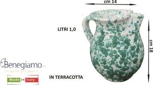 Benegiamo Brocca Panciuta lt 1 Schizzato Verde - BENE1783S