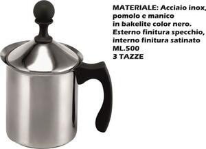 Borella Cappuccinatore Inox 3 Tazze - BOR2034