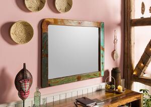SIXTIES #115 Specchio in legno riciclato - laccato / multicolore 100x80