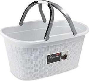 STEFANPLAST Cesta con manici Plastica 58 cm 35 Litri Bianco Elegance - 30200