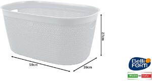 Belli E Forti Cesta Intreccio L cm 39x59x27h Bianco - L30403