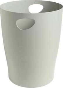 Exacompta Cestino Gettacarte Cestino Rifiuti Rotondo 15 Litri in Plastica colore Grigio