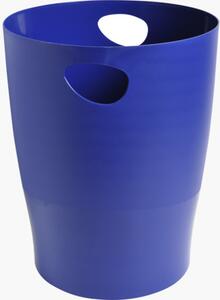 Exacompta Cestino Gettacarte Cestino Rifiuti Rotondo 15 Litri in Plastica colore Blu