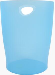 Exacompta Cestino Gettacarte Cestino Rifiuti Rotondo 15 Litri in Plastica colore Azzurro