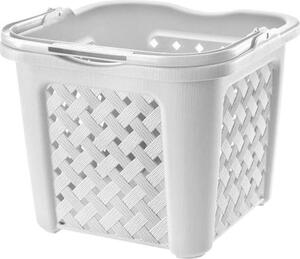 Tontarelli Cesta quadra con manico Plastica 38 cm 25 Litri Bianco Arianna - 8065448112