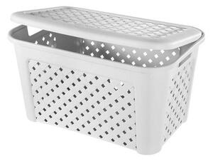 Tontarelli Cesta Portabiancheria con coperchio Arianna 48 Litri Bianco 8105407112
