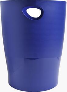 Exacompta Cestino Gettacarte Cestino Rifiuti Rotondo 15 Litri in Plastica colore Blu