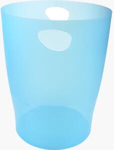 Exacompta Cestino Gettacarte Cestino Rifiuti Rotondo 15 Litri in Plastica colore Azzurro