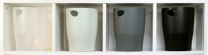 Exacompta Cestino Gettacarte Cestino Rifiuti Rotondo 15 Litri in Plastica colore Grigio