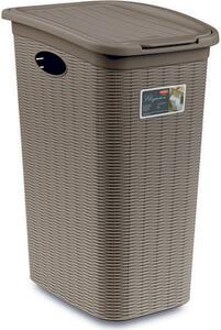 STEFANPLAST Cesto Portabiancheria 36 Litri dimensioni 28,5 x 39 x 54,5 cm Plastica Moka - 30502 Elegance