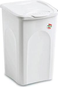 STEFANPLAST Cesto Portabiancheria 25 Litri dimensioni 35x28 h 40 cm Plastica Bianco - 70120 Primavera