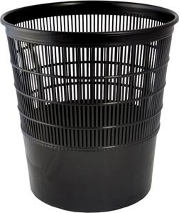 Ecoplast Cestino Gettacarte Cestino Rifiuti Rotondo in Plastica colore Nero - G29