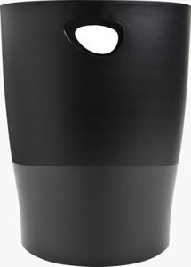 Exacompta Cestino Gettacarte Cestino Rifiuti Rotondo 15 Litri in Plastica colore Nero