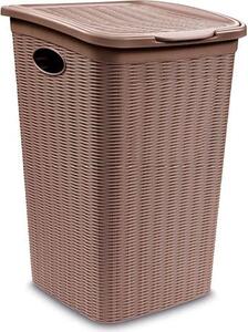STEFANPLAST Cesto Portabiancheria 36 Litri dimensioni 28,5 x 39 x 54,5 cm Plastica Tortora - 30501 Elegance
