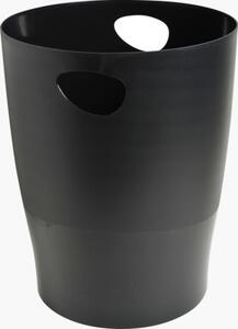 Exacompta Cestino Gettacarte Cestino Rifiuti Rotondo 15 Litri in Plastica colore Nero
