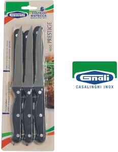 F.Lli Gnali Coltello Bistecca confezione 6 pezzi Prestige Rivettato - A535