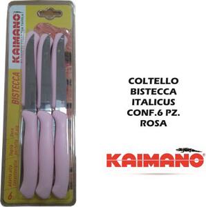 Kaimano Coltello Bistecca Italicus confezione 6 pezzi Rosa - KJ010821
