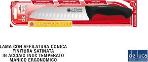 De Luca Coltellerie Coltello Santoku Inox Manici Plastica cm 28 - L3473-18